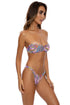 Luli Fama Pinkin' About You Gold V Ring Bandeau Top